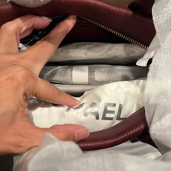 NWT- Michael Kors Rollins Red Small Leather Satchel - Picture 6 of 9